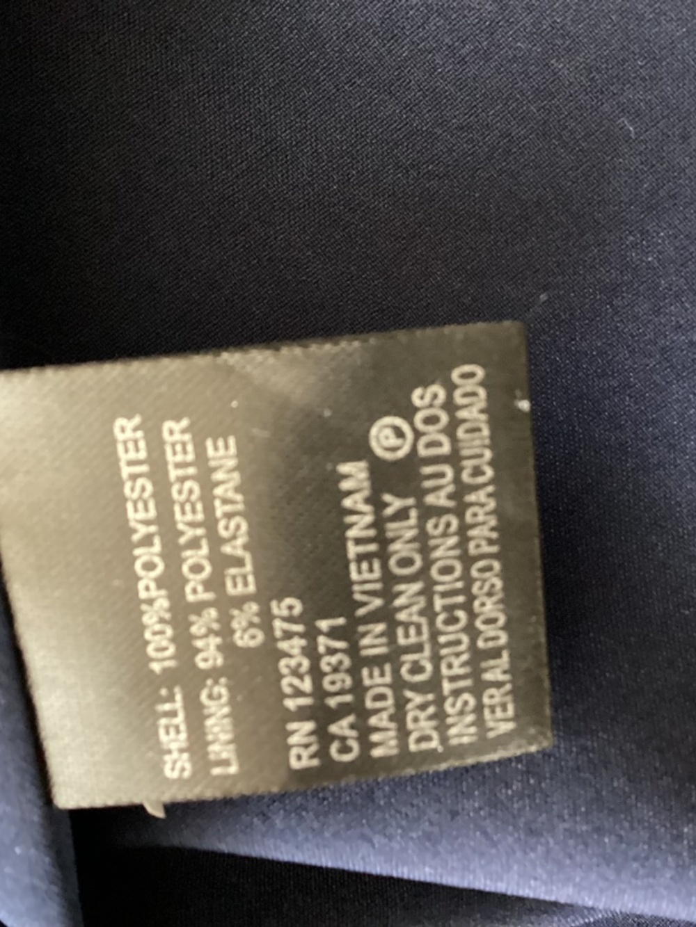 TAHARI by ARTHUR S. LEVINE - NAVY BLUE TOPPER COAT - SIZE - 6P - Picture 6 of 6